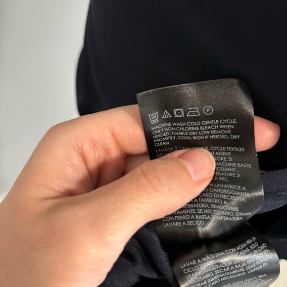 NWT Club Monaco Cowl Neck Maxi Dress Navy Blue Low Back Size Small - Picture 14 of 14